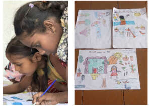 Illustrating Chhath puja.