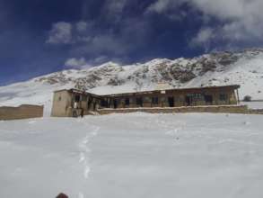 School in winter times with little snow