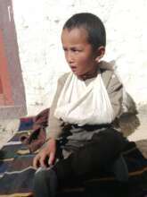 Child with sprained arm
