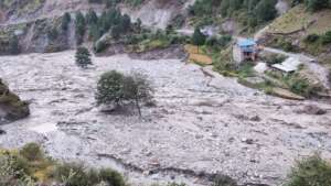 Landslides, flood and mud in three villages
