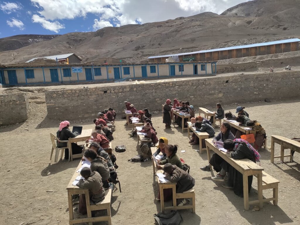 Outside lessons during sunshine