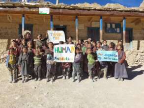 Students in Nyisal School thanks for support