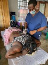 Nicholson using needles to reduce pain