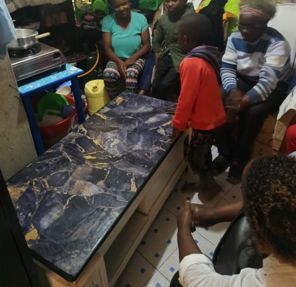 A home visit to one of the vulnerable member's hom