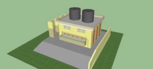 :  Construction Community School Sanitary block