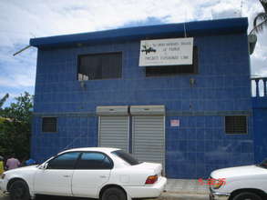 New School Building with Sign