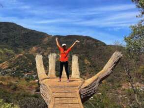 Enjoying the View While Hiking for the Cause