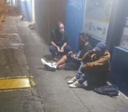 EU distributing food and friendly conversations