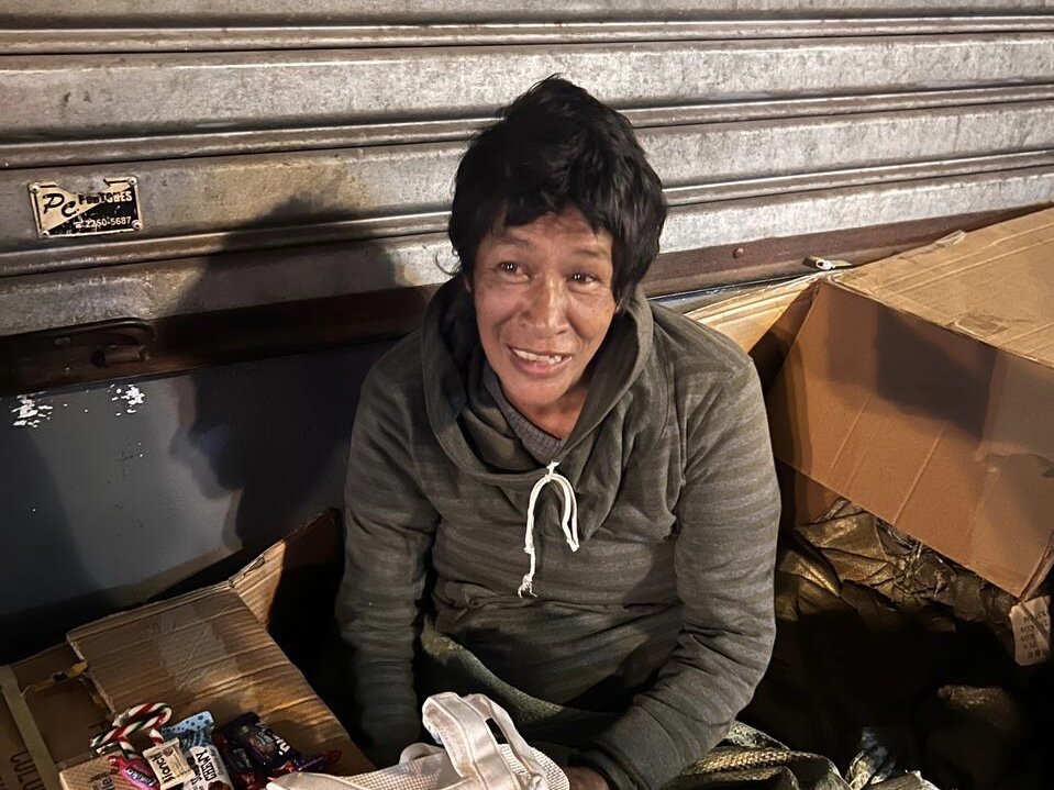 One of the many women in need met on the street