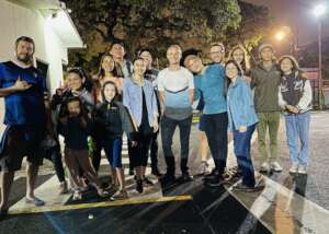 Volunteer team on the street last Wednesday