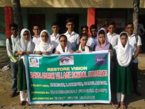 Studens of Charshita High School with spectacles