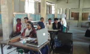 Vision testing of Village School Students