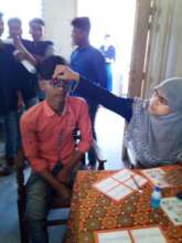 Vision testing of Village School Students