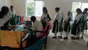 Vision testing of Village School Students