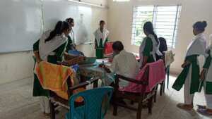 Vision testing of Village School Students