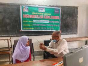 Vision testing of Village School Students