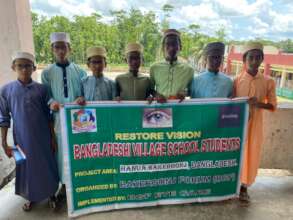 Distributing spectacles to school students atHanua