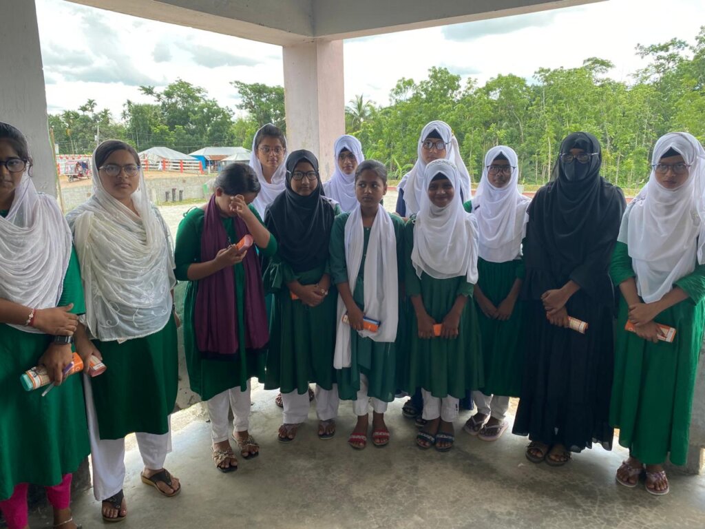 Village Students using spectacles with power glass