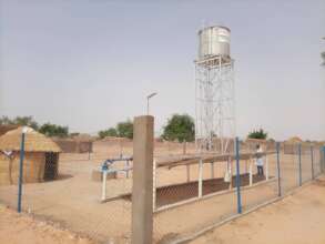 Solar panels and water tank