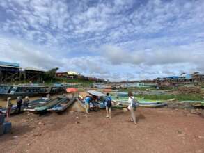 Preparing for departure at Kompong Khleang