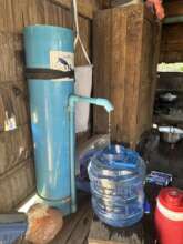 A Bio-Sand Filter, BSF, operating perfectly.