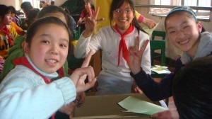 Students pose while making their personal enviro commitments