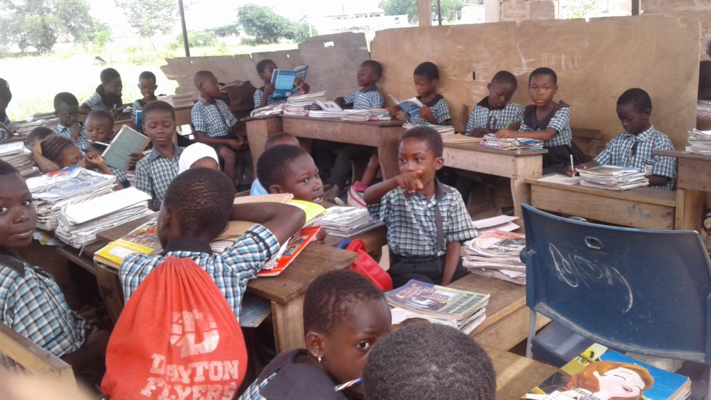 Roofing six classroom block for over 400 children