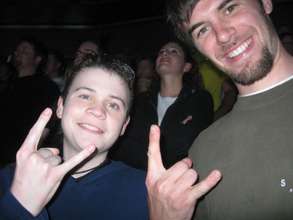 Micah and his friend rock out at Nickelback!