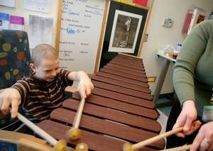 Boy Plays Xylophone
