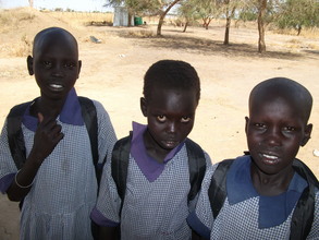 Ayak Anguei Girls with new book bags 2010