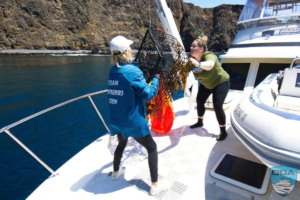 Women power! Removing hazardous ghost gear.