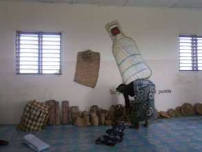 A woman taking a basket