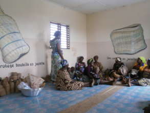 A group women doing baskets