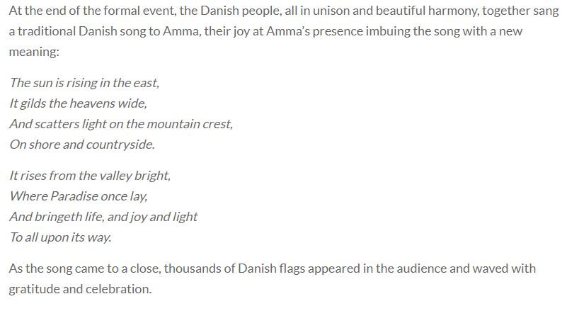 Support event: Amma in Copenhagen, October 22-23