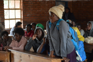Girls' Club student participates during a session