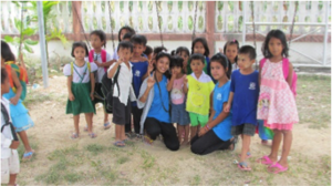 Cherry with Nursery students