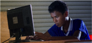 Nay editing videos for Children on the Move