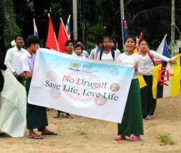 Our students participating in Anti-Drug campaign