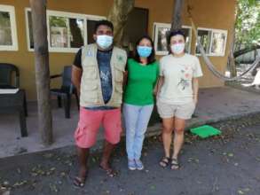 ARCAS and CONAP staff with facemasks