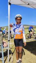 Our Youngest and Girl Rider Showing Off Her Medal