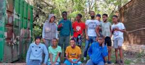 Group at the Aftercare, where we keep the bikes