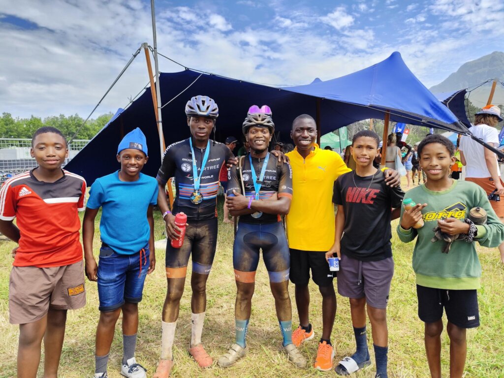 Wine 2 Whales Finishers with project Team Members