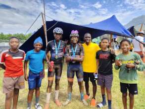 Wine 2 Whales Finishers with project Team Members