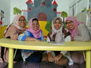 At the kindergarten classroom at Cirendeu