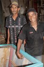 Mr. Satiri (l), Mr. Wardi (r) & New Trash Cart