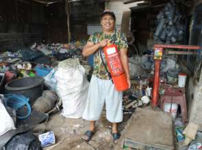 Mamat with his new fire extinguisher