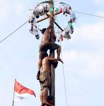 First man to the top!