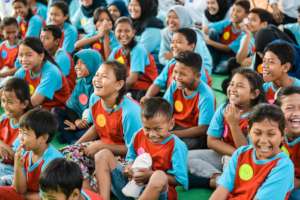 The children enjoyed the story telling session