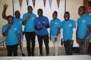 Mentors and Scholars after an evaluation meeting