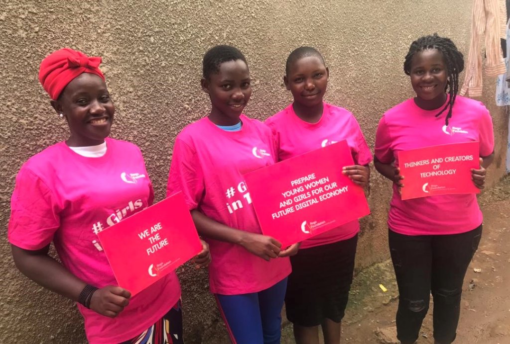 Digital literacy for 200 girls in Kampala slums.